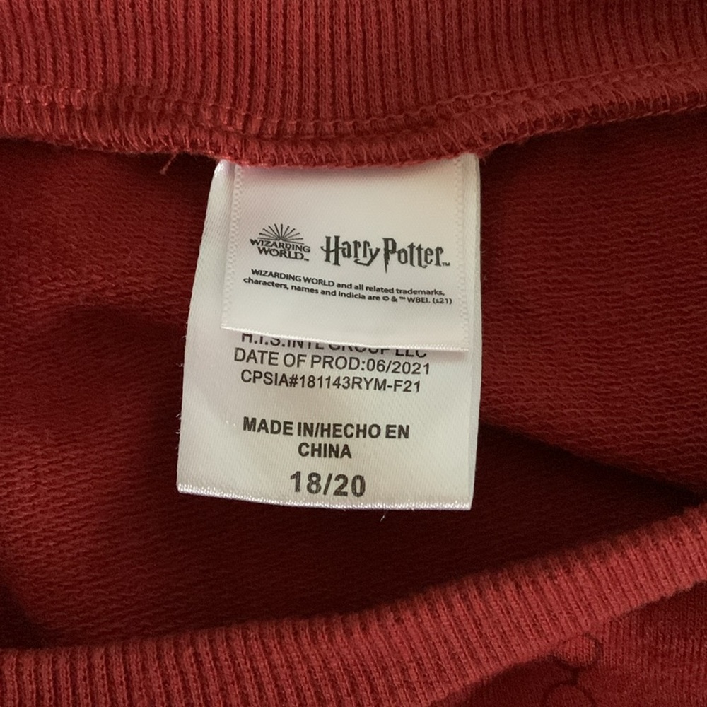 Red Hogwarts Long Sleeve Dress - Picture 3 of 4